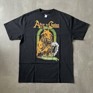 Alice In Chains Goat Beer Established 1987 Graphic Tee | Grunge Rock Band Shirt